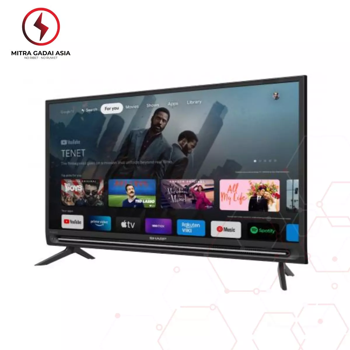 Sharp HD-Ready Android TV with Google Assistant